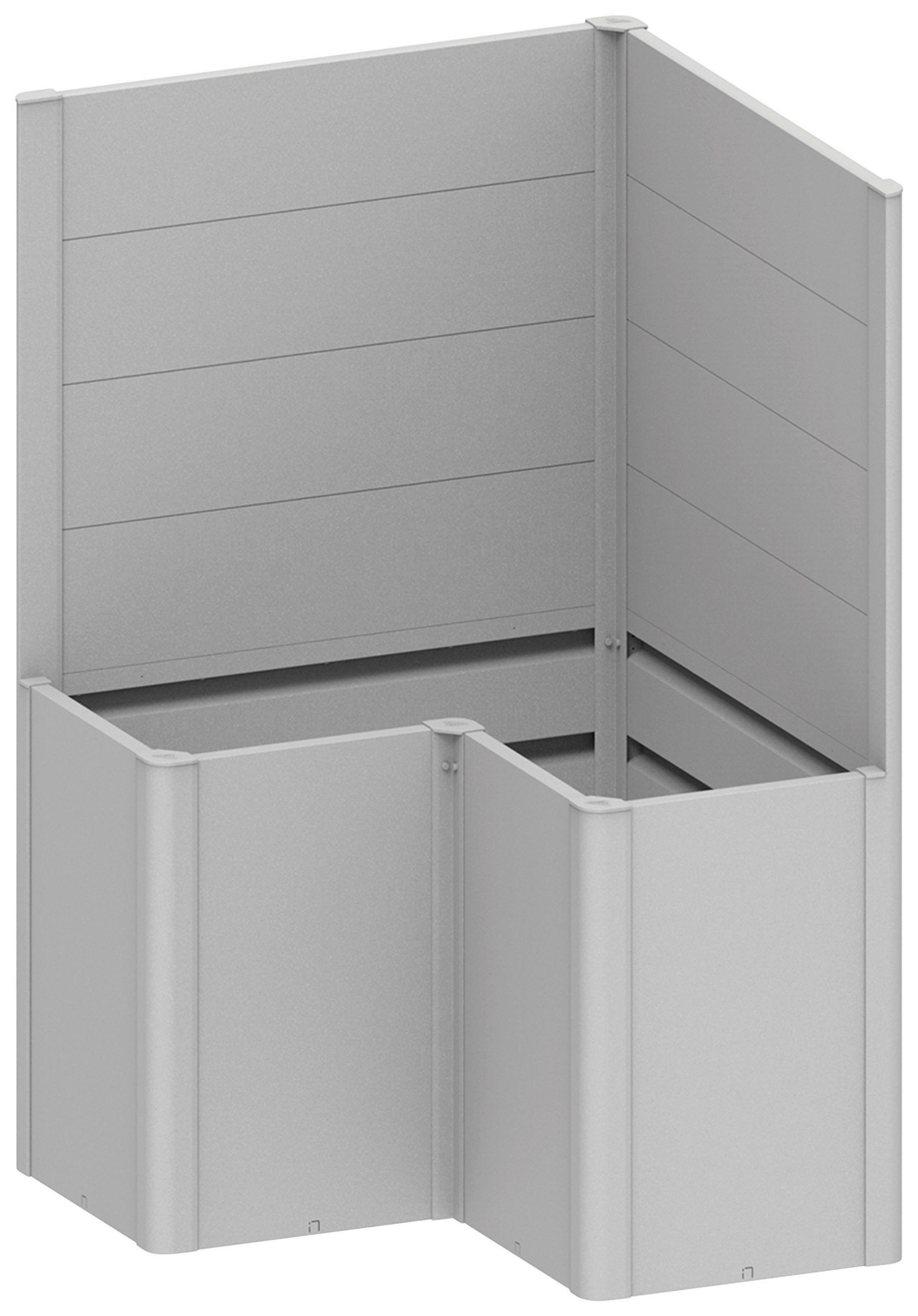 SICHTSCHUTZ ohne Hochbeet - Silberfarben, Basics, Metall (102/91/102cm) - Biohort