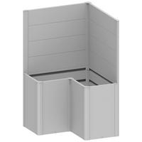 SICHTSCHUTZ ohne Hochbeet - Silberfarben, Basics, Metall (102/91/102cm) - Biohort