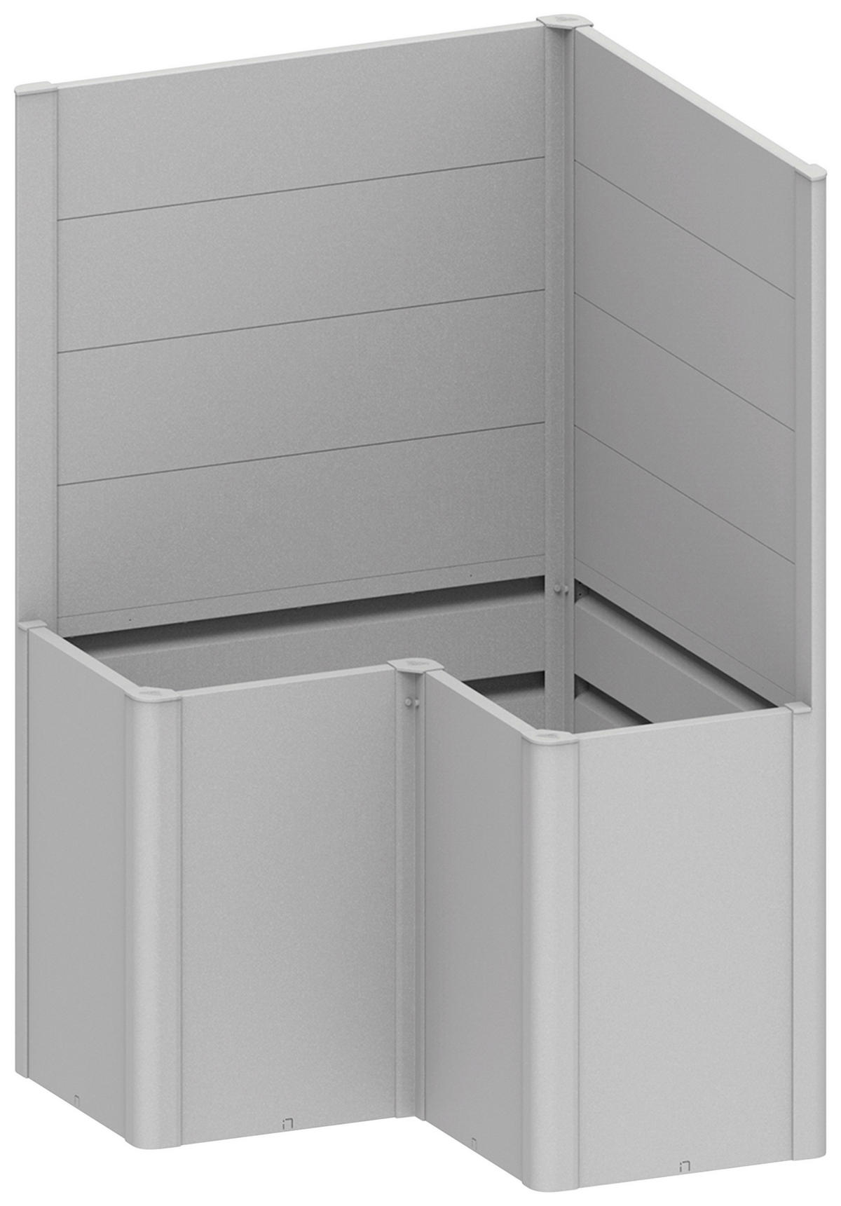 SICHTSCHUTZ ohne Hochbeet - Silberfarben, Basics, Metall (102/91/102cm) - Biohort