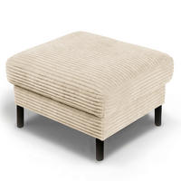 HOCKER Textil Beige  - Beige/Schwarz, Design, Textil/Metall (70/48/60cm) - Livetastic