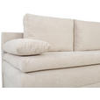 SCHLAFSOFA  mit Liegefunktion, Schlafen auf Sitzhöhe, Rücken echt Struktur Beige  - Beige/Schwarz, KONVENTIONELL, Kunststoff/Textil (195/93/83cm) - Carryhome