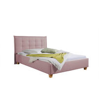 POLSTERBETT 140/200 cm,  in Rosa,  - Rosa/Naturfarben, MODERN, Holz/Textil (140/200cm) - Livetastic