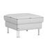 HOCKER Mikrofaser Hellgrau - Hellgrau/Alufarben, Design, Textil/Metall (70/45/70cm) - HOM`IN