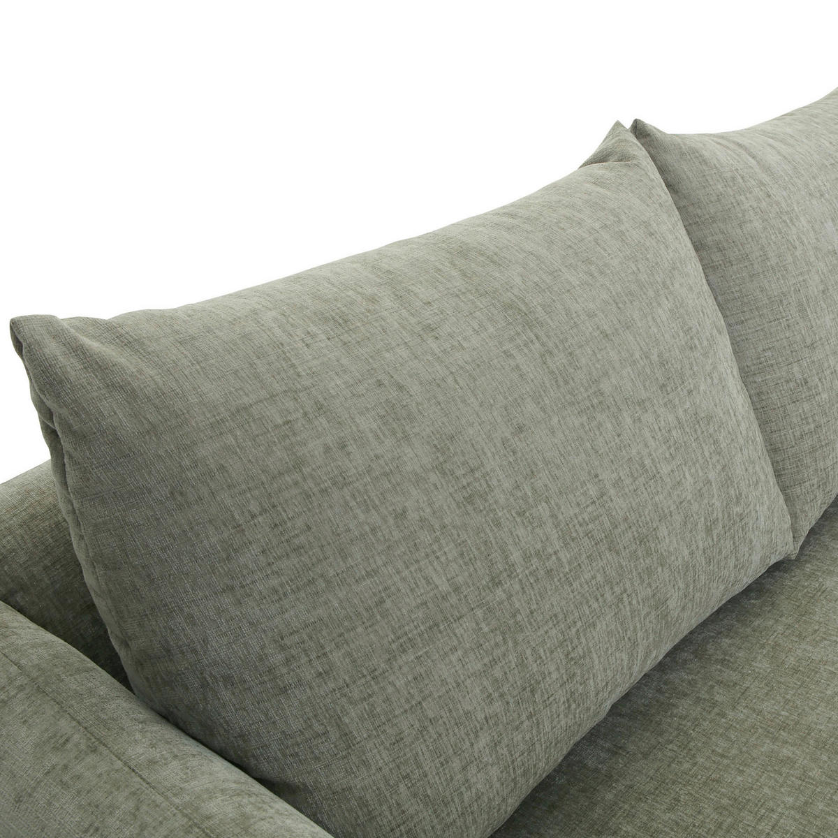 ECKSOFA Olivgrün Flachgewebe  - Buchefarben/Olivgrün, KONVENTIONELL, Holz/Textil (230/144cm) - Carryhome