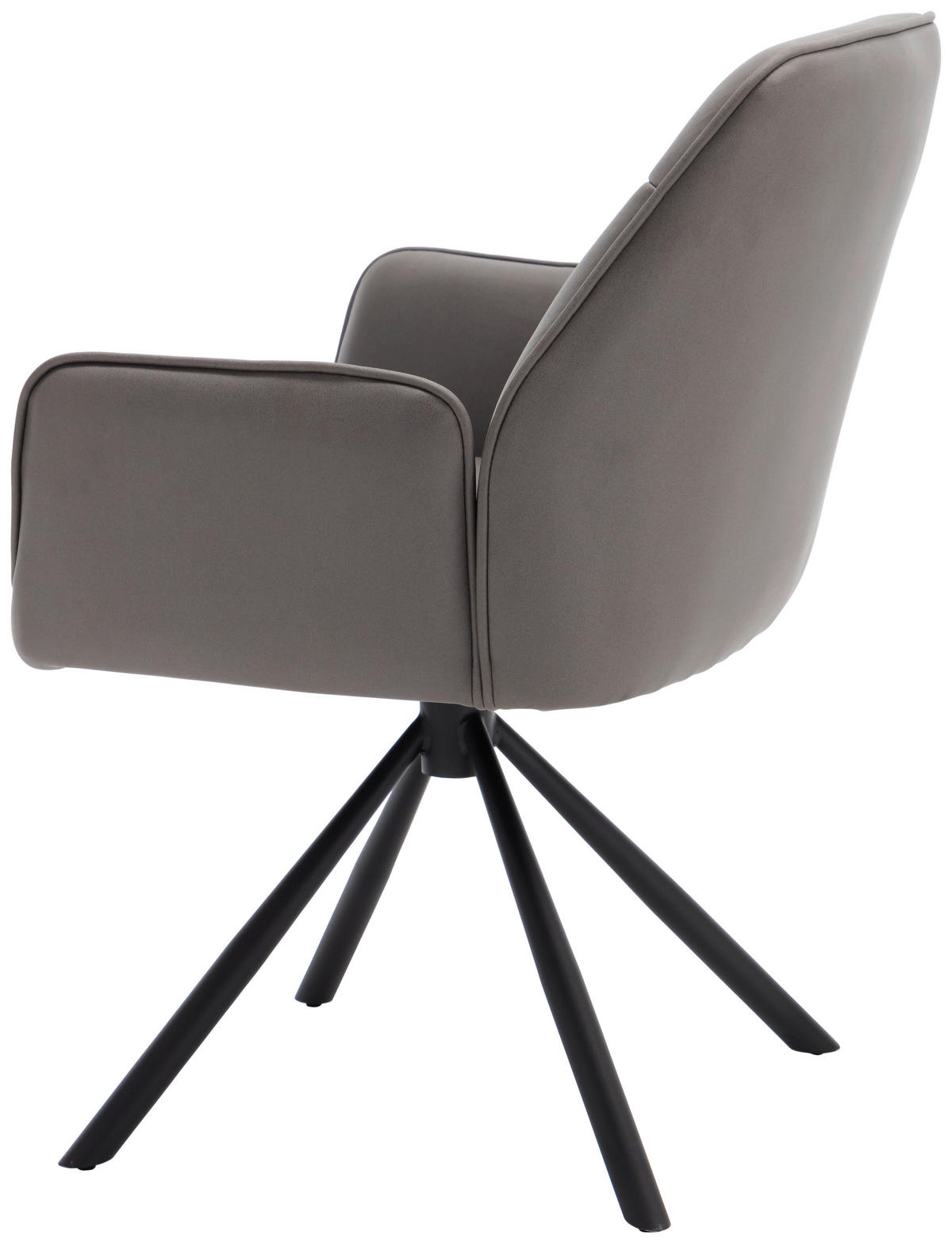 ARMLEHNSTUHL  Sitzfläche 360° drehbar, automatische Rückholfunktion Mikrofaser  - Anthrazit/Schwarz, MODERN, Textil/Metall (70/88,5/68cm) - Livetastic