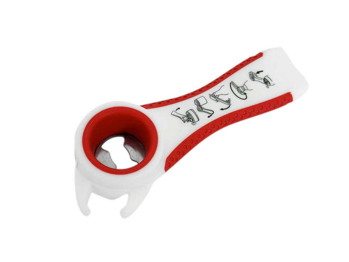 MULTIFUNKTIONSÖFFNER APERTO  - Rot/Schwarz, Basics, Kunststoff (5,7/2,8/14,6cm) - Gefu