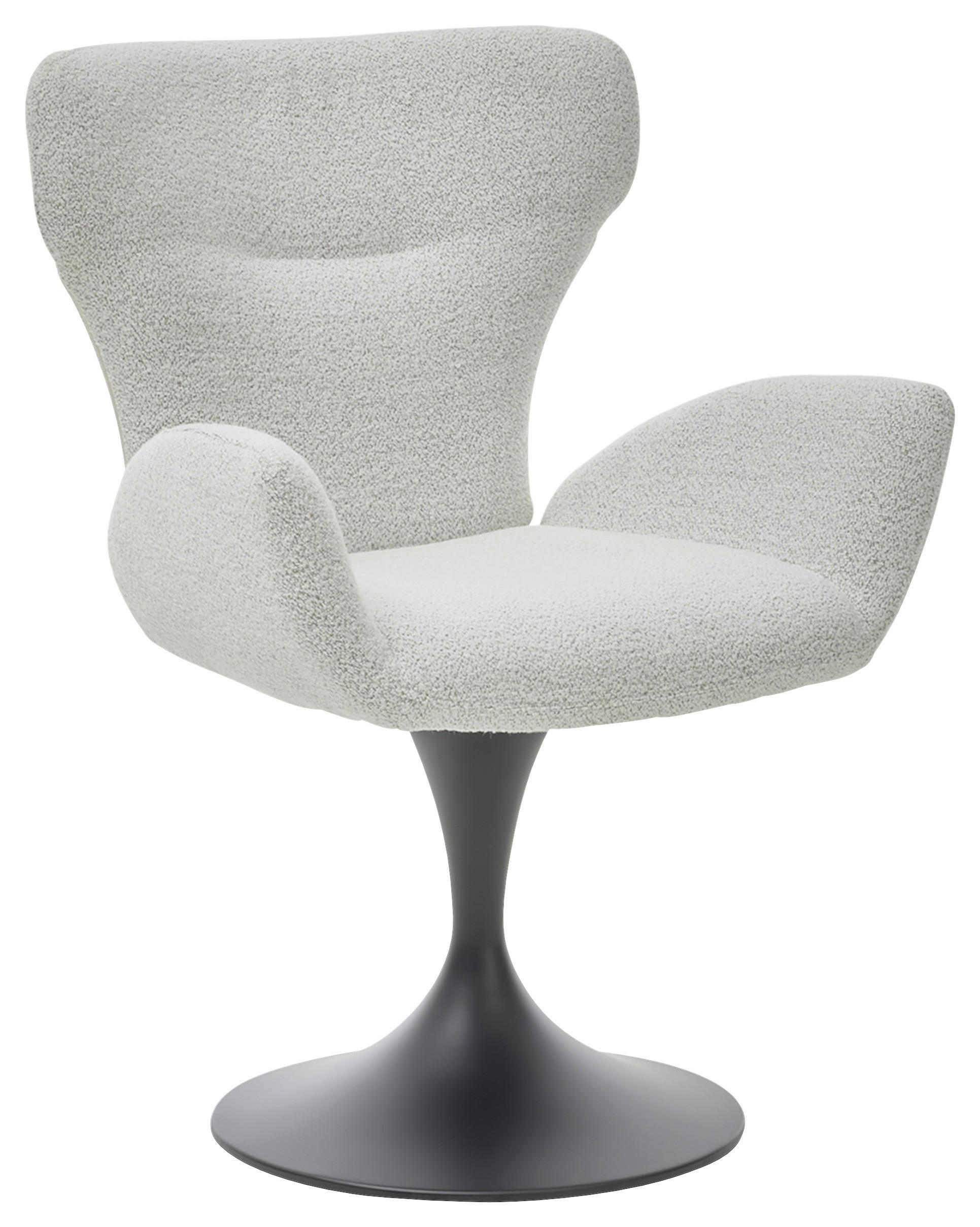 ARMLEHNSTUHL  in Bouclé  - Champagner/Schwarz, Design, Textil/Metall (65/93/68cm) - Musterring