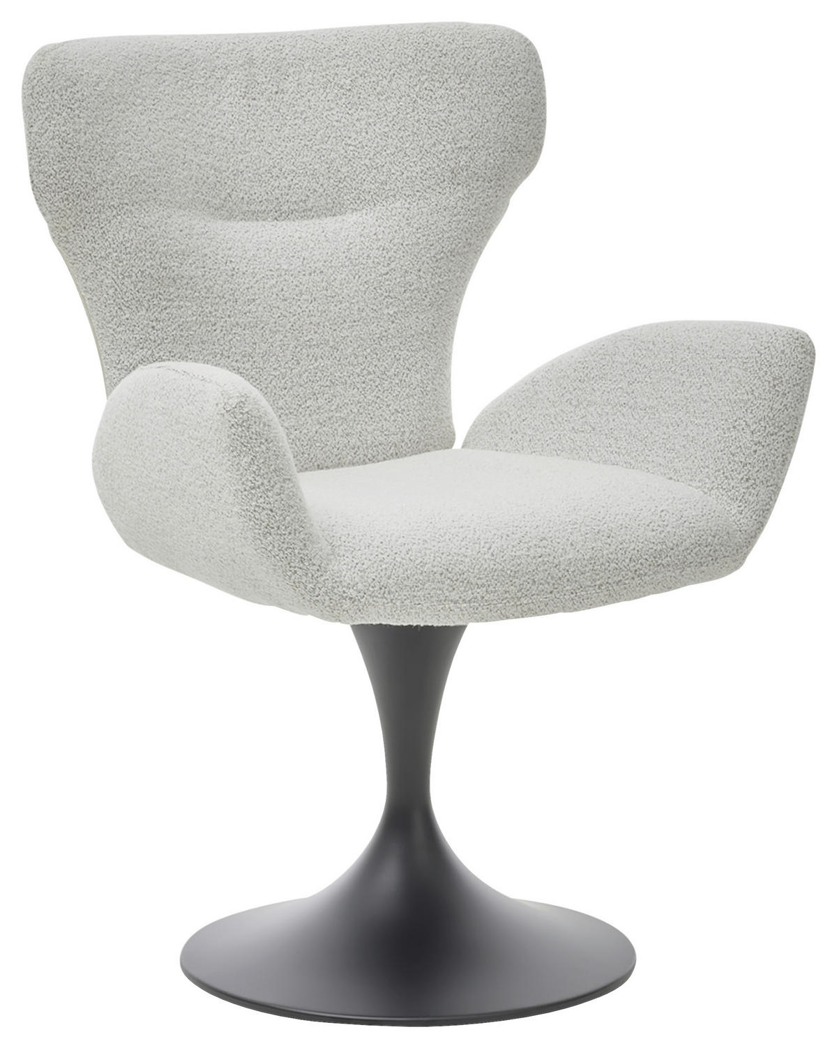 ARMLEHNSTUHL , Typenauswahl, inklusive Armlehnen, Gestellauswahl , Bouclé  - Champagner/Schwarz, Design, Textil/Metall (65/93/68cm) - Musterring