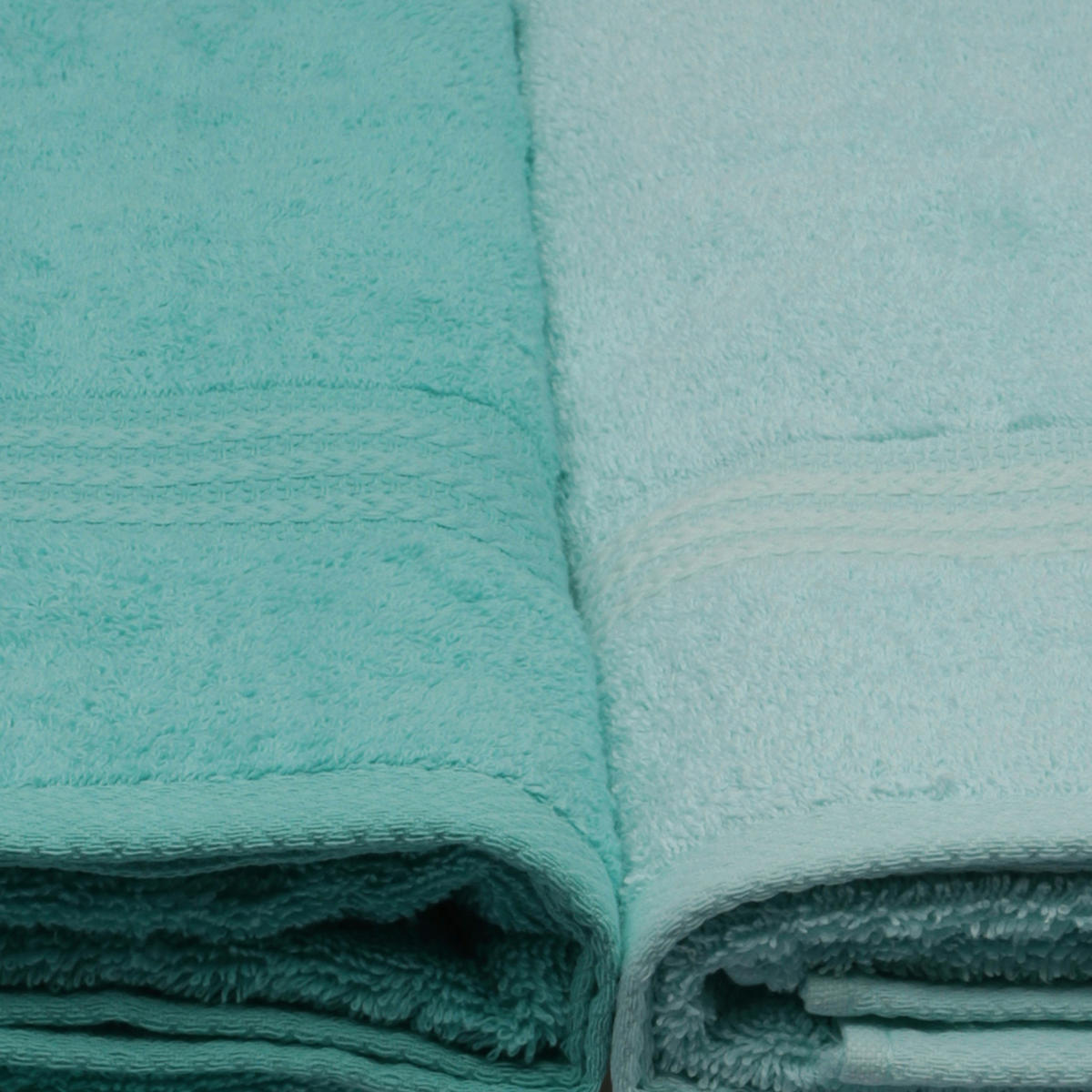 DUSCHTUCHSET Grün, Hellgrün, Mintgrün 4-teilig  - Hellgrün/Mintgrün, Basics, Textil (70/140cm)