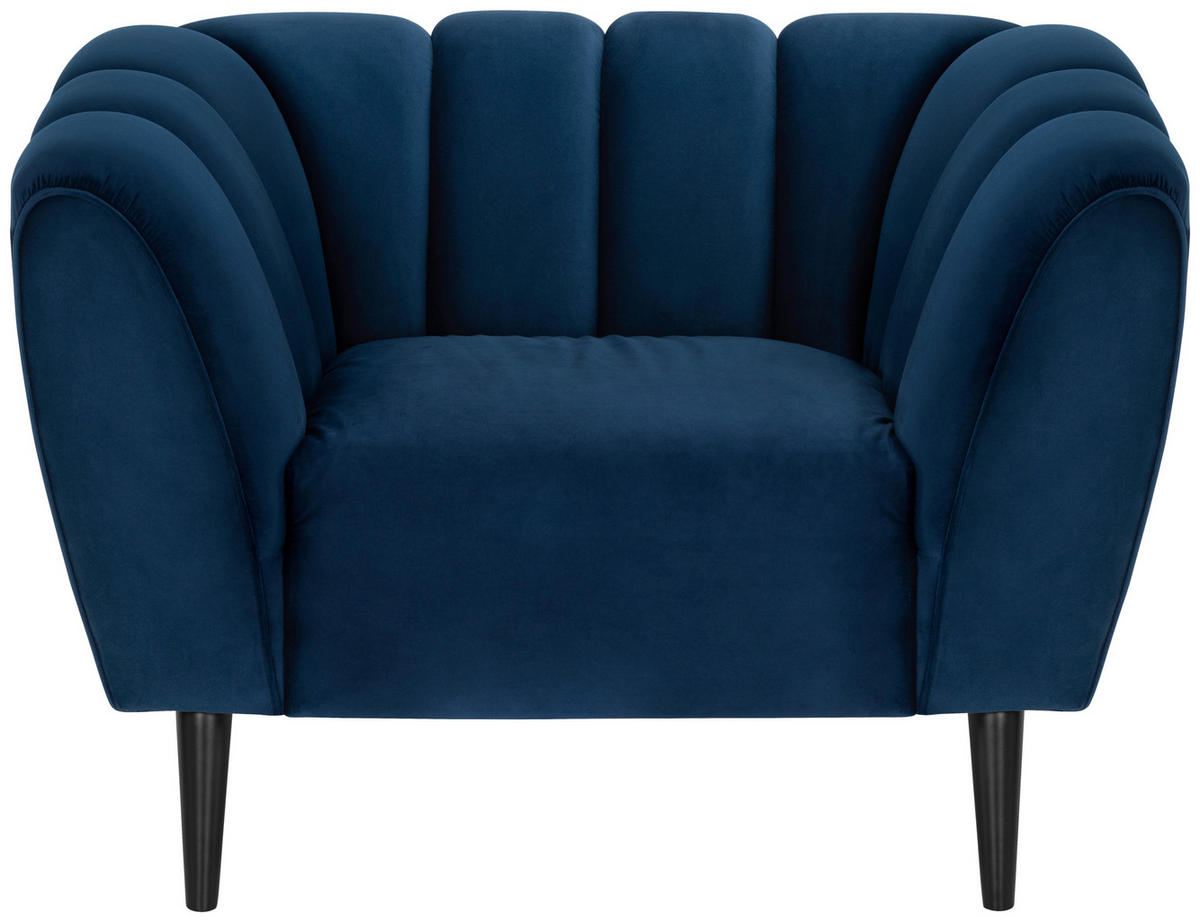 COCKTAILSESSEL - Blau/Schwarz, MODERN, Holz/Textil (116/78,5/87cm) - P & B