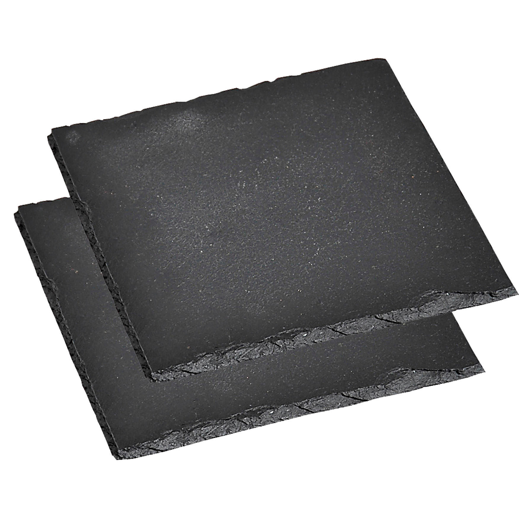 Schieferplatte 2er Set - Schwarz, Basics, Stein (20/20cm) - Homeware Profession.