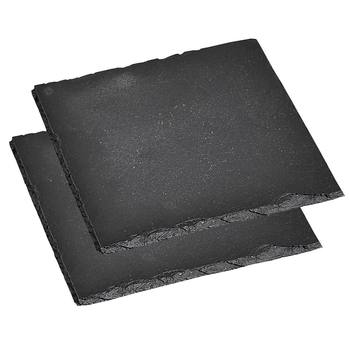 Schieferplatte 2er Set - Schwarz, Basics, Stein (20/20cm) - Homeware Profession.