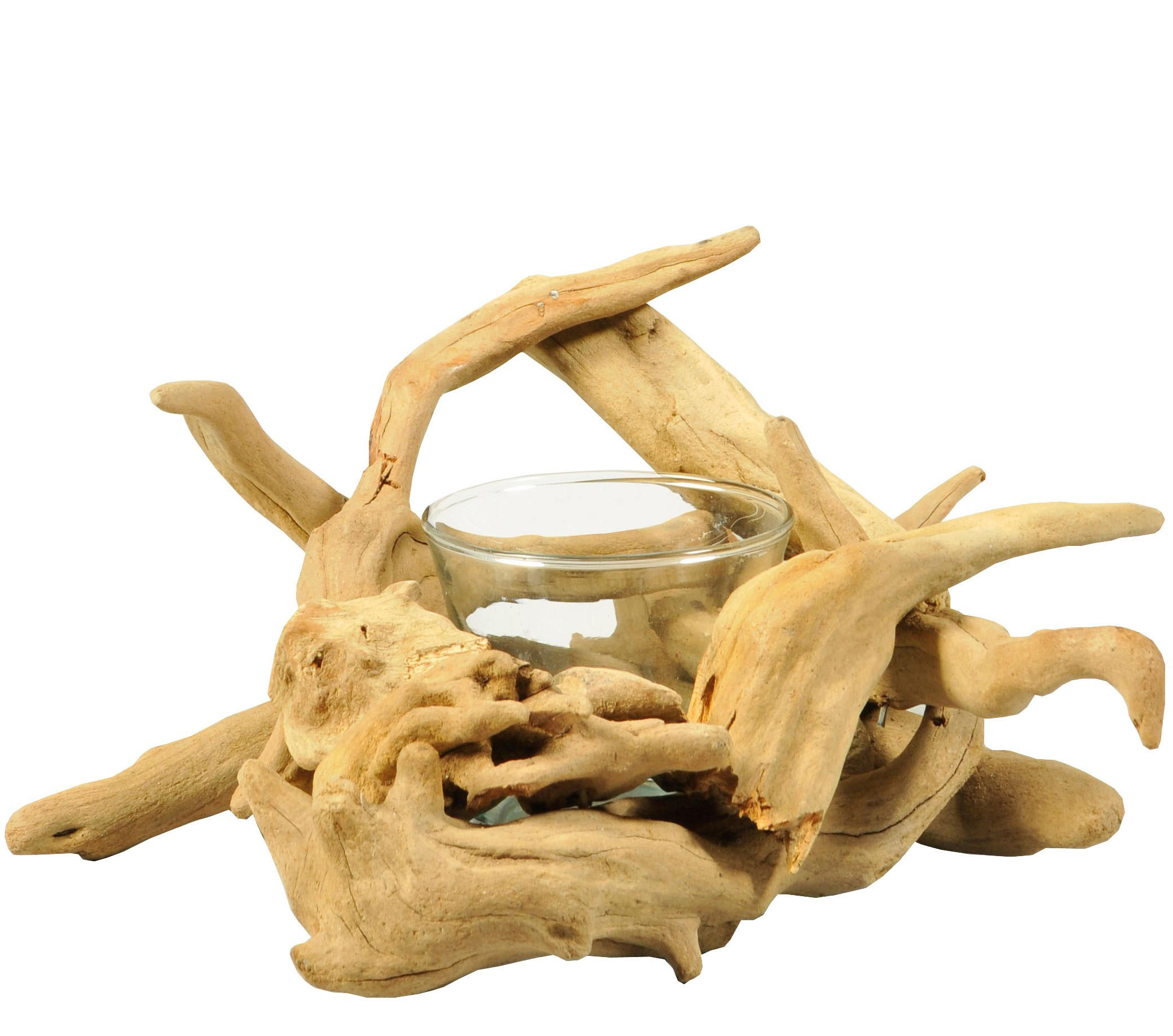 WINDLICHT - Basics, Glas/Holz (34/22cm) - Ambia Home