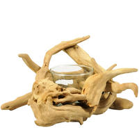 WINDLICHT - Basics, Glas/Holz (34/22cm) - Ambia Home