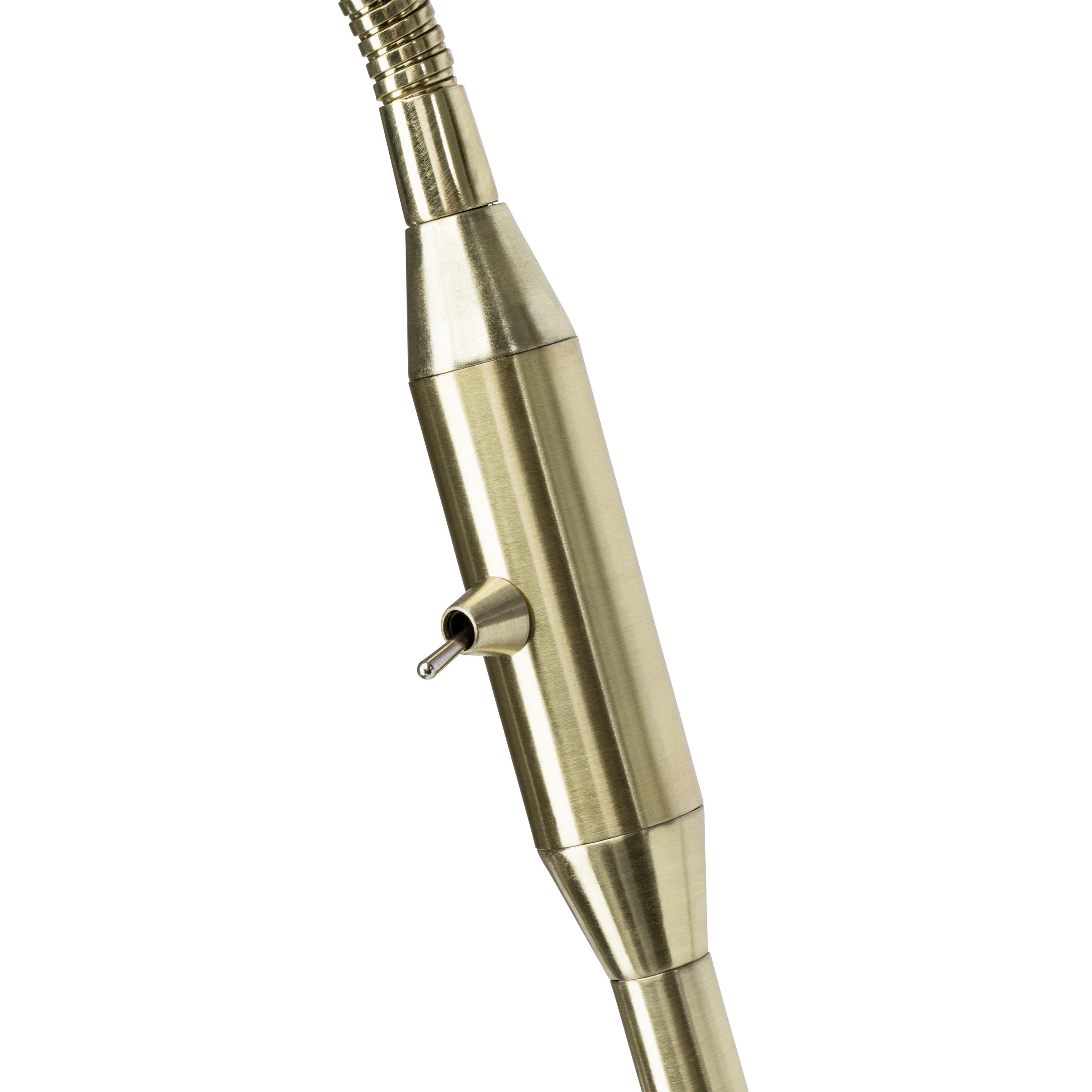 STEHLEUCHTE    - Messingfarben/Weiß, Basics, Glas/Metall (140/22,5/60cm)