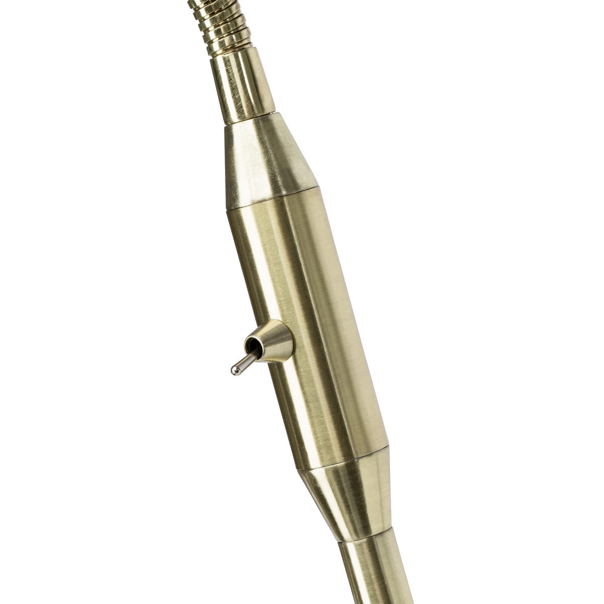 STEHLEUCHTE    - Messingfarben/Weiß, Basics, Glas/Metall (140/22,5/60cm) - Brilliant