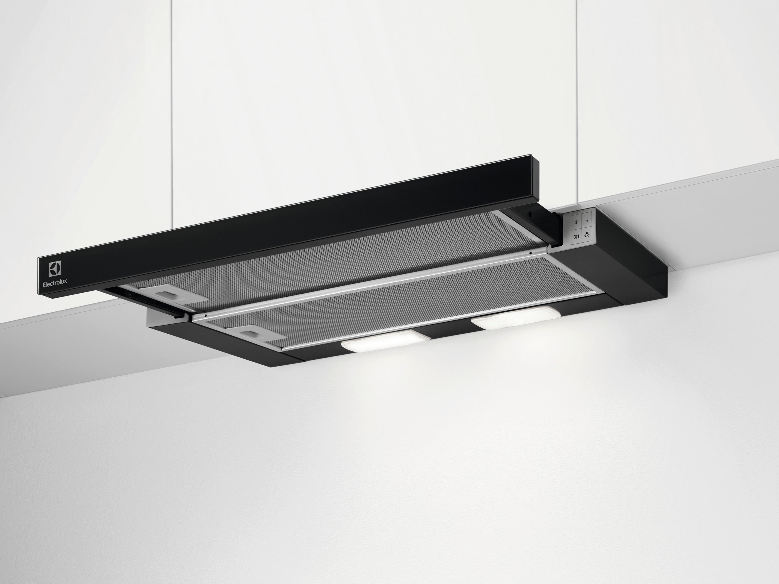 Electrolux Dunstabzugshaube Schwarz, Edelstahl 59.8x17.9x28.4 cm