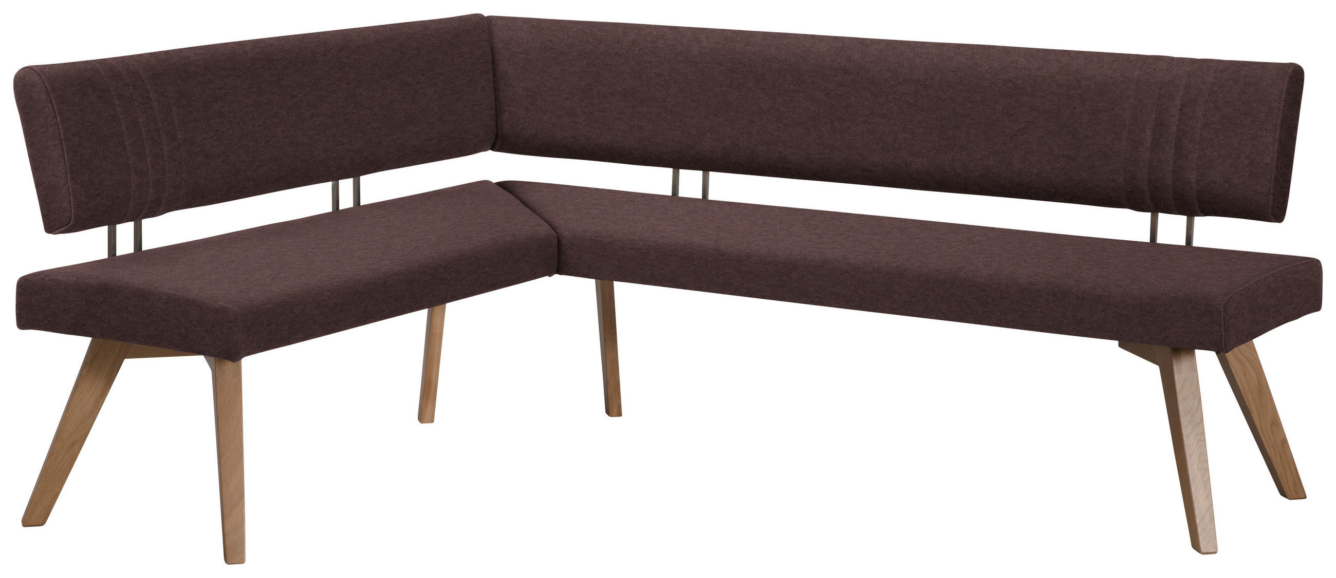 ECKBANK 160/170 cm  in Dunkelbraun, Wildeiche  - Wildeiche/Eichefarben, Design, Holz/Textil (160/170cm) - Venda