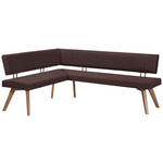 ECKBANK 160/170 cm  in Dunkelbraun, Wildeiche  - Wildeiche/Eichefarben, Design, Holz/Textil (160/170cm) - Venda