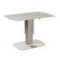 COUCHTISCH Freiform Hellgrau, Weiß - Silberfarben/Hellgrau, Basics, Glas (100/62/49-67,5cm)