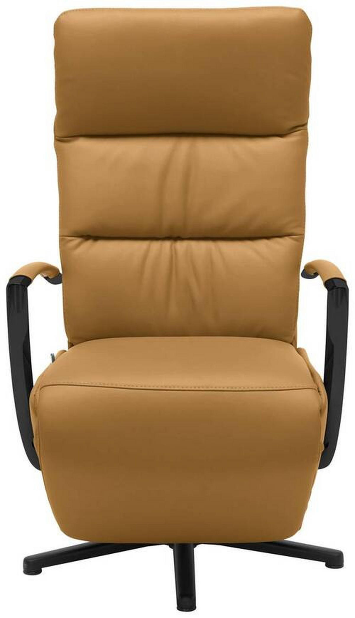 RELAXSESSEL in Leder Cognac  - Cognac/Schwarz, Design, Leder/Metall (64/112/80cm) - Cantus