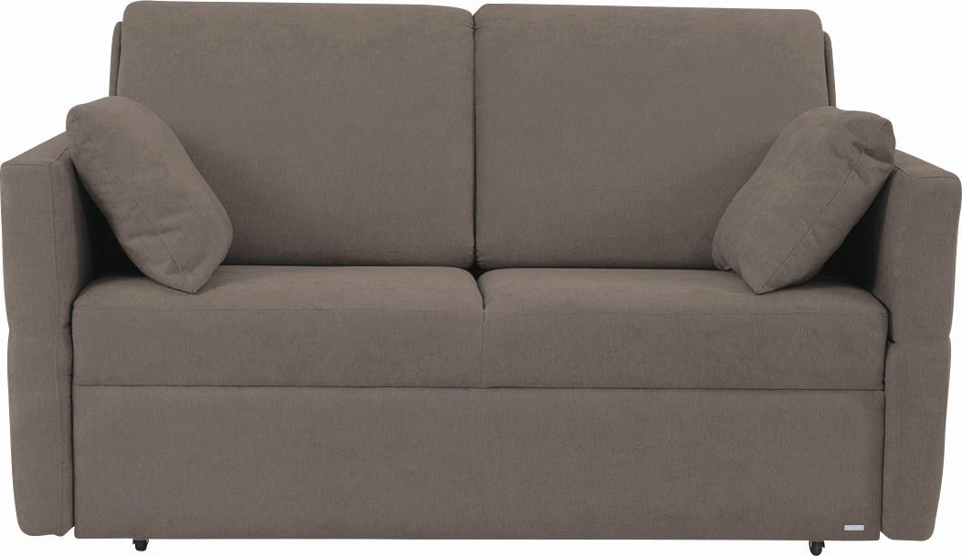 SCHLAFSOFA Chenille Schlammfarben  - Schlammfarben/Schwarz, KONVENTIONELL, Kunststoff/Textil (150/88/91cm) - Sedda