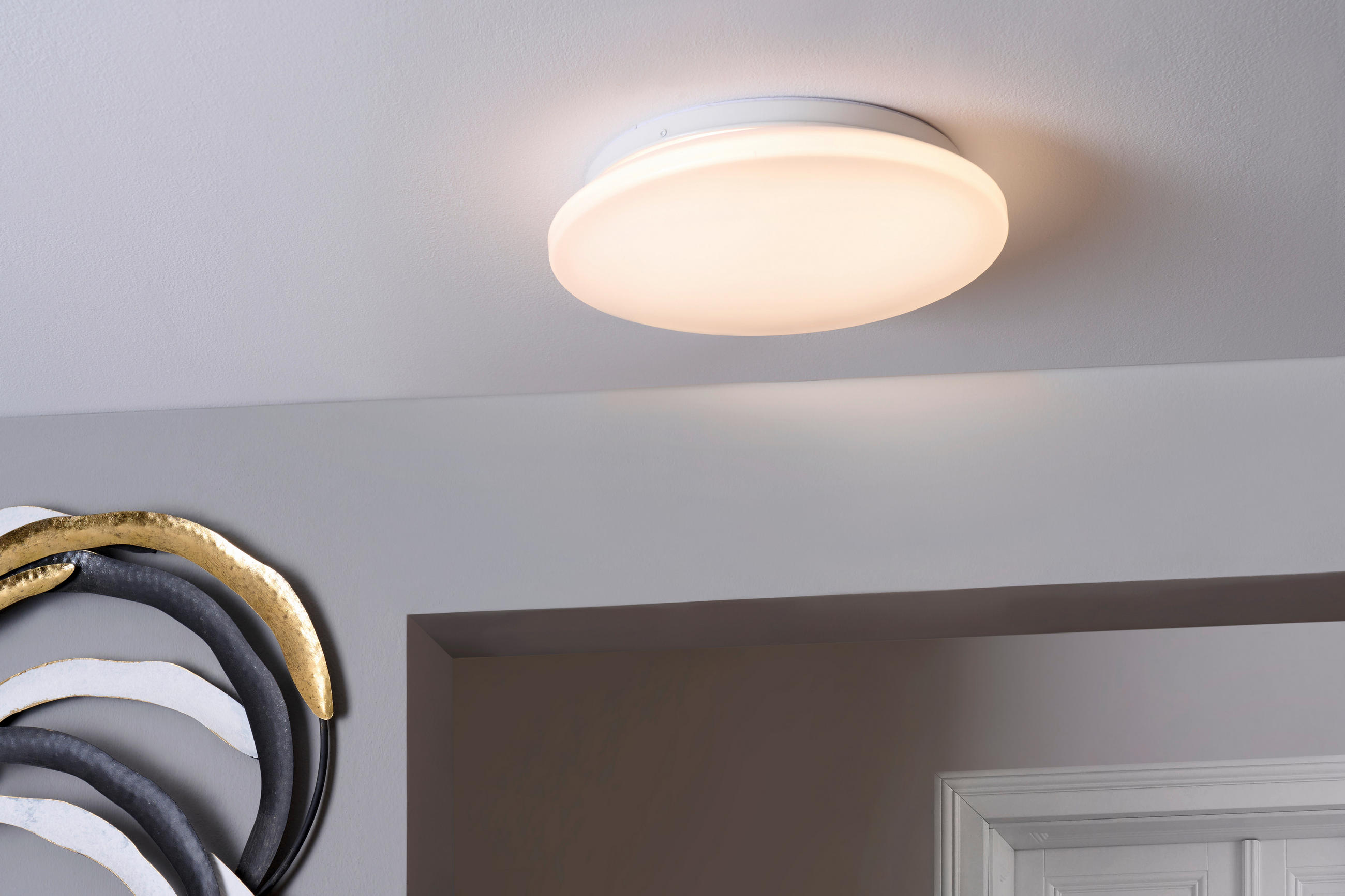 Thumbnail - Boxxx Led-Deckenleuchte, Weiß, Metall, Kunststoff, Uni,Uni, rund,rund, F, Lampen & Leuchten, Innenbeleuchtung, Leuchten ...