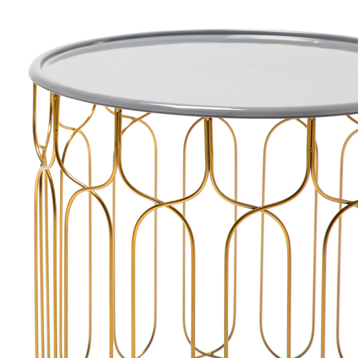 BEISTELLTISCHSET in Metall  - Goldfarben, Design, Metall - Kayoom