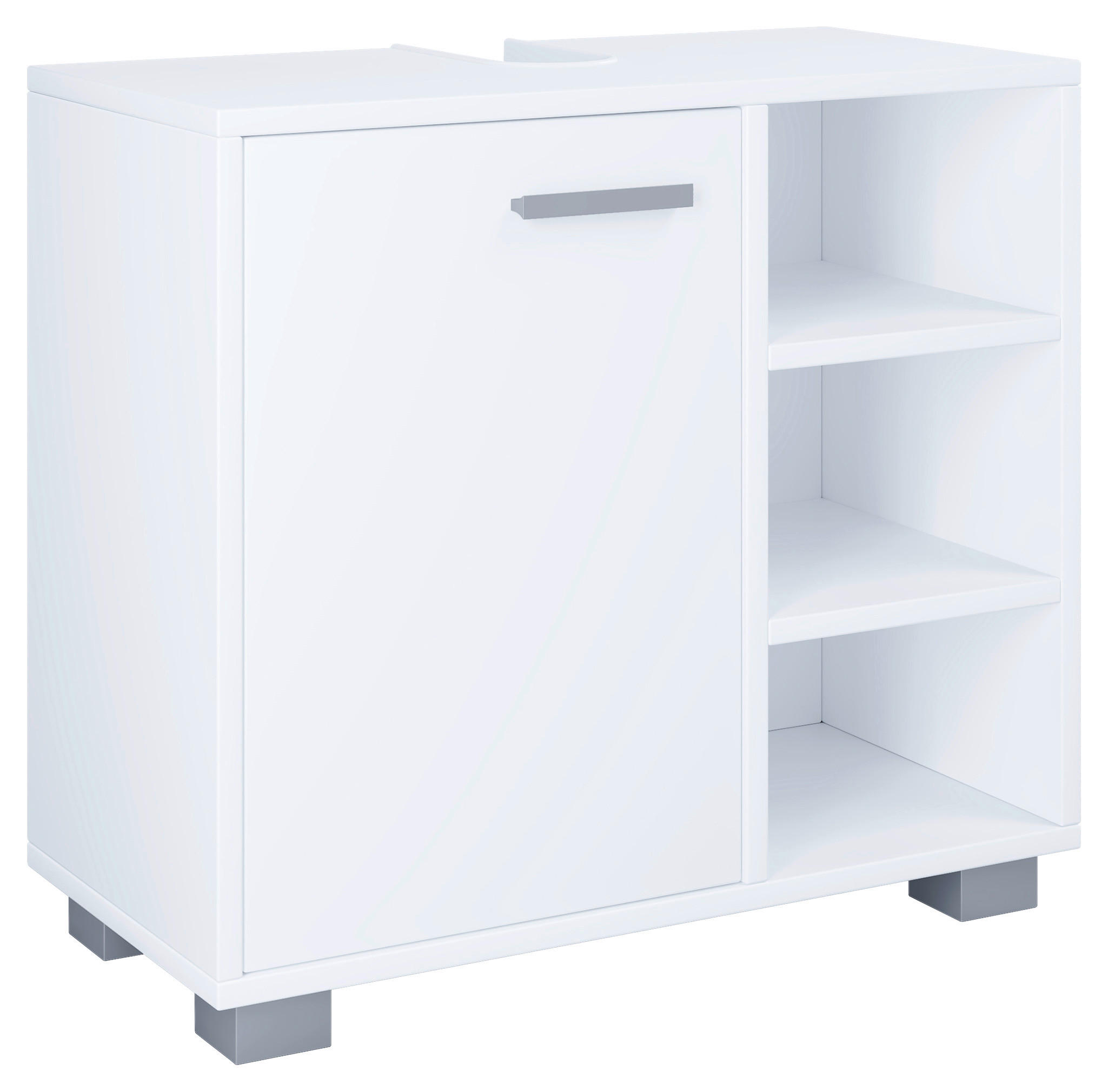WASCHBECKENUNTERSCHRANK 60/54,8/30 cm  - Weiß/Grau, MODERN, Holzwerkstoff/Kunststoff (60/54,8/30cm) - MID.YOU