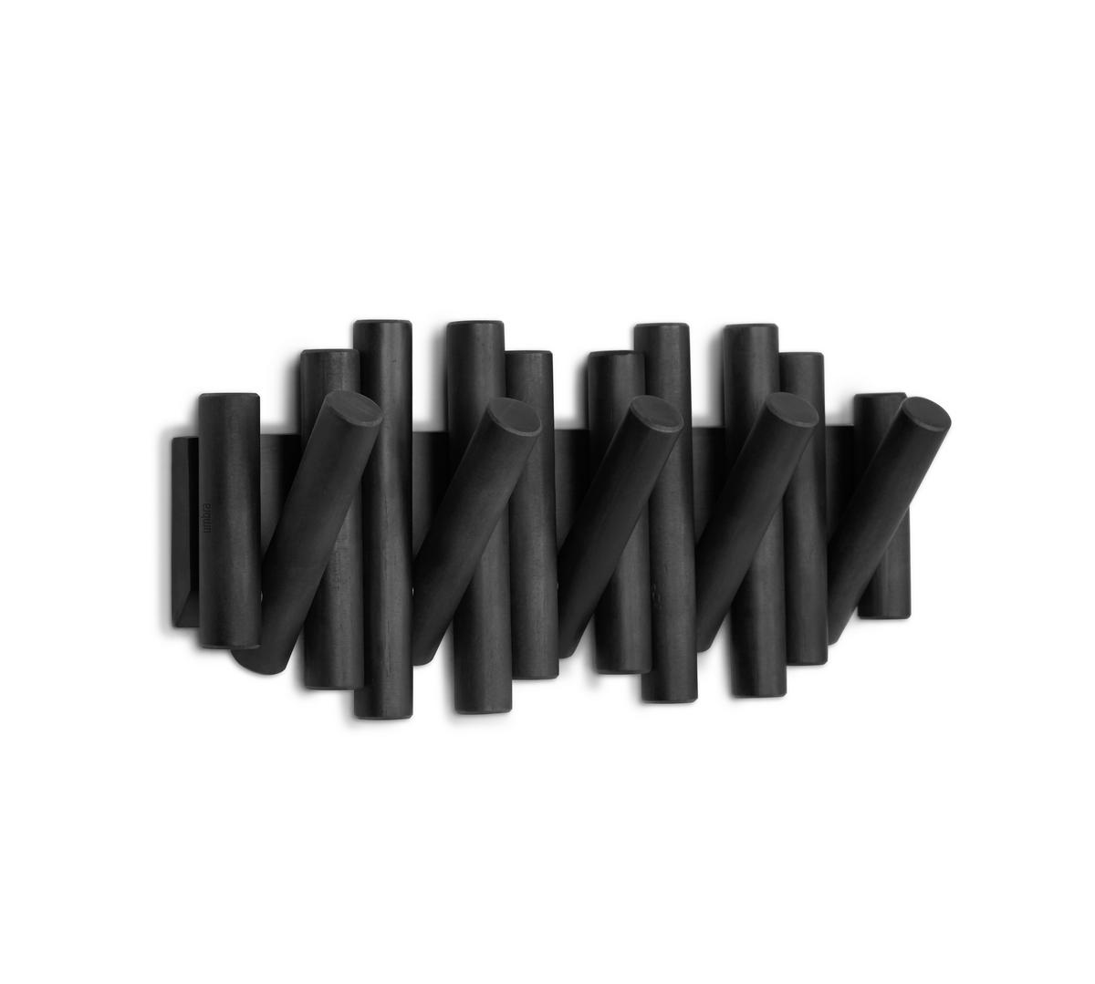 WANDGARDEROBE  in Pinie Schwarz  - Schwarz, KONVENTIONELL, Holz (38/17/4cm) - Umbra