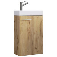 WASCHTISCHKOMBI 40,5 cm  - Honigeiche/Weiß, MODERN, Keramik/Holzwerkstoff (40,5cm) - MID.YOU