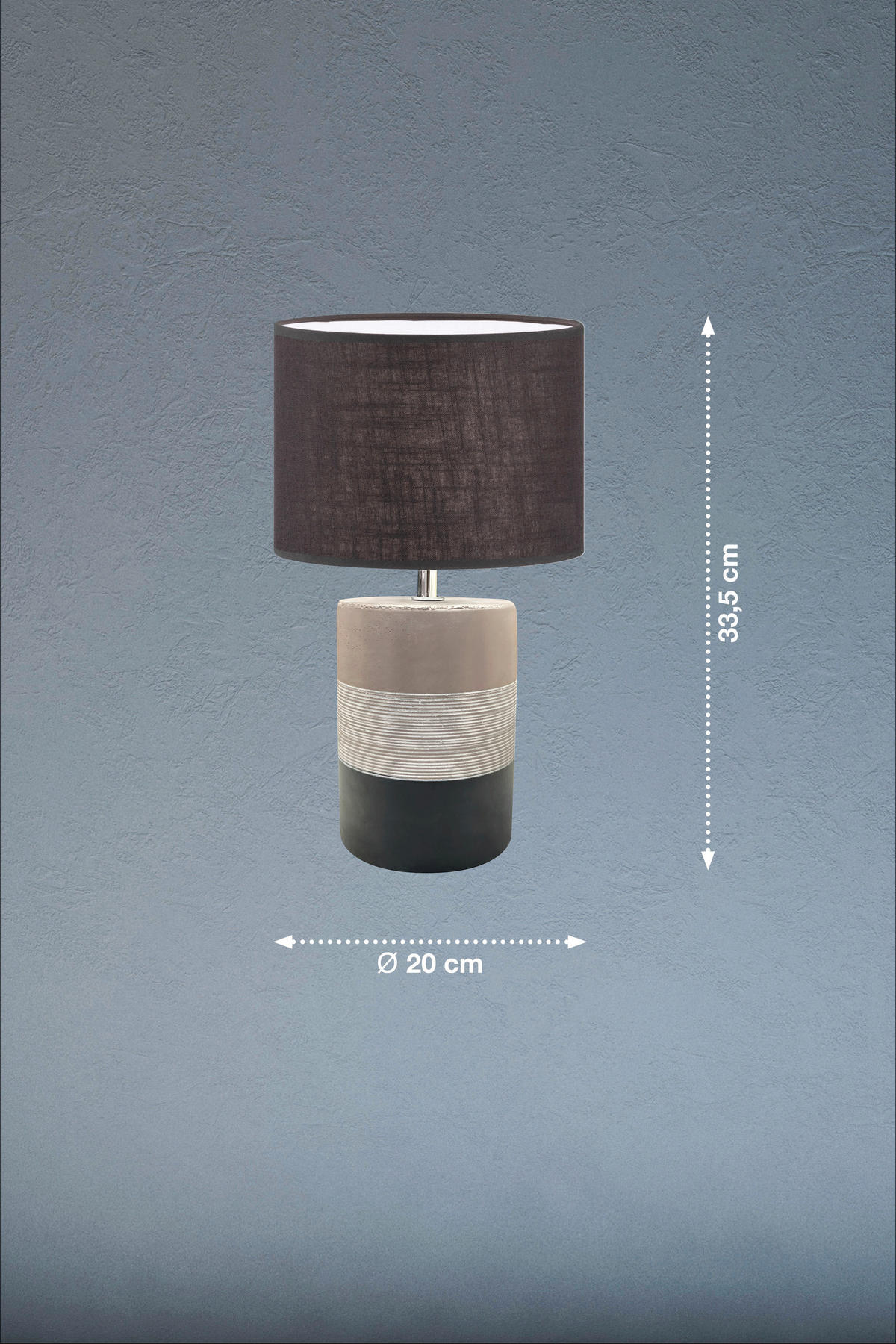 SVJETILJKA STOLNA Ella  - bijela/siva, Basics, keramika (20/33,50cm)