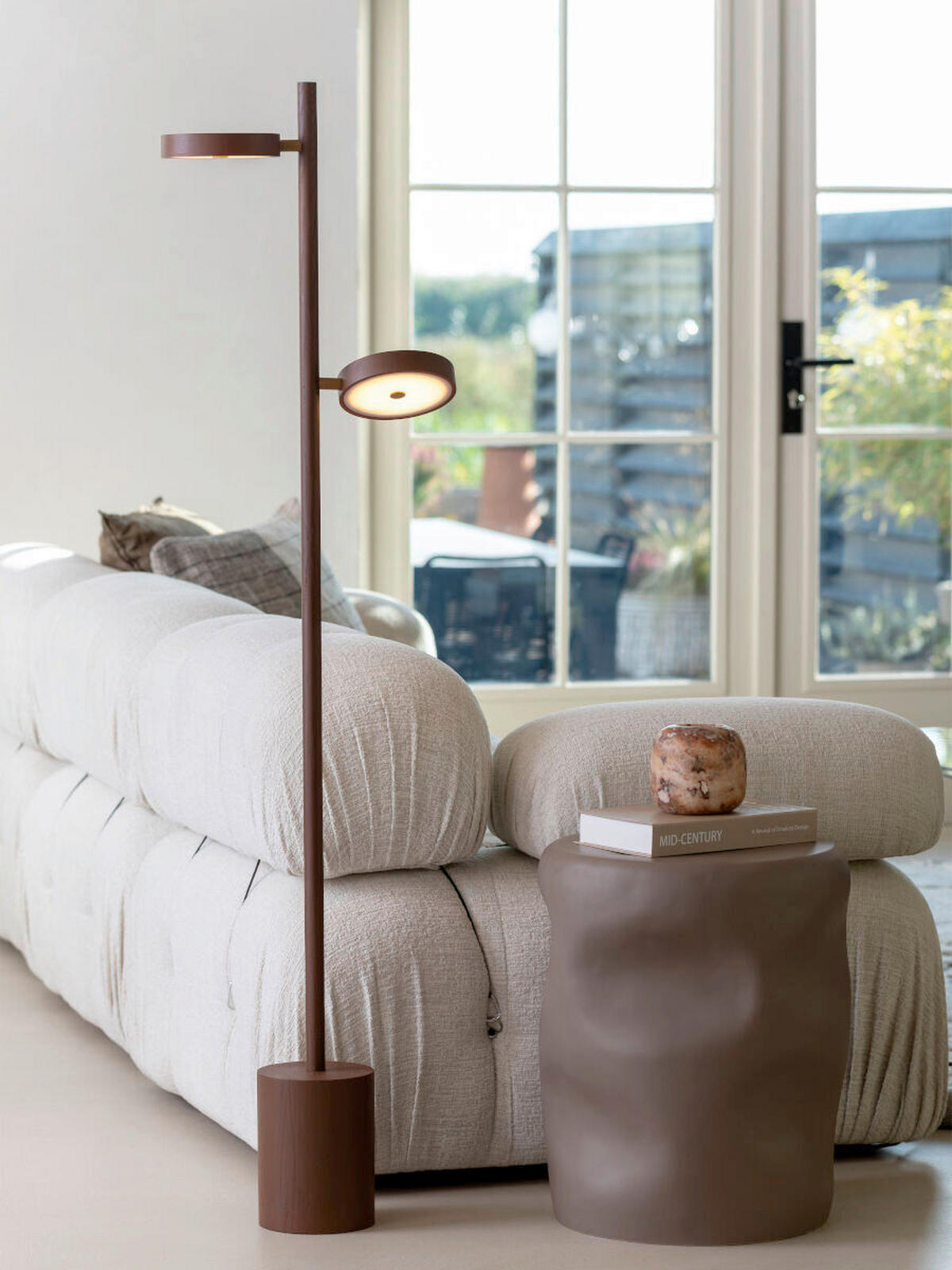 STEHLEUCHTE 20/146 cm  - Dunkelbraun/Weiß, Trend, Holz (20/146cm) - Good & Mojo