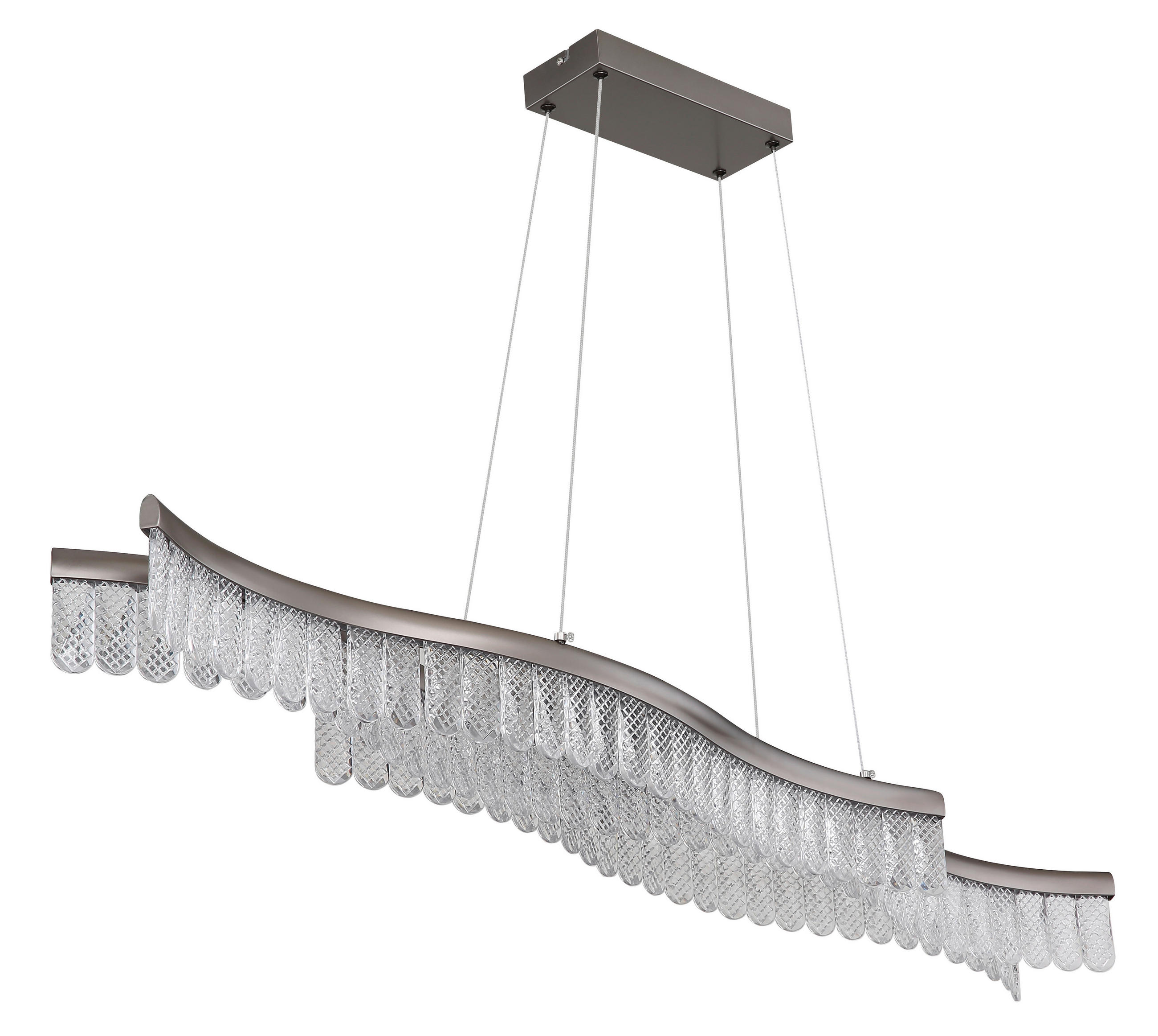 LED-HÄNGELEUCHTE 108/18/135 cm  - Klar/Graphitfarben, KONVENTIONELL, Kunststoff/Metall (108/18/135cm) - Globo