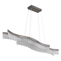 LED-HÄNGELEUCHTE JULIET 108/18/135 cm   - Klar/Graphitfarben, KONVENTIONELL, Kunststoff/Metall (108/18/135cm) - Globo