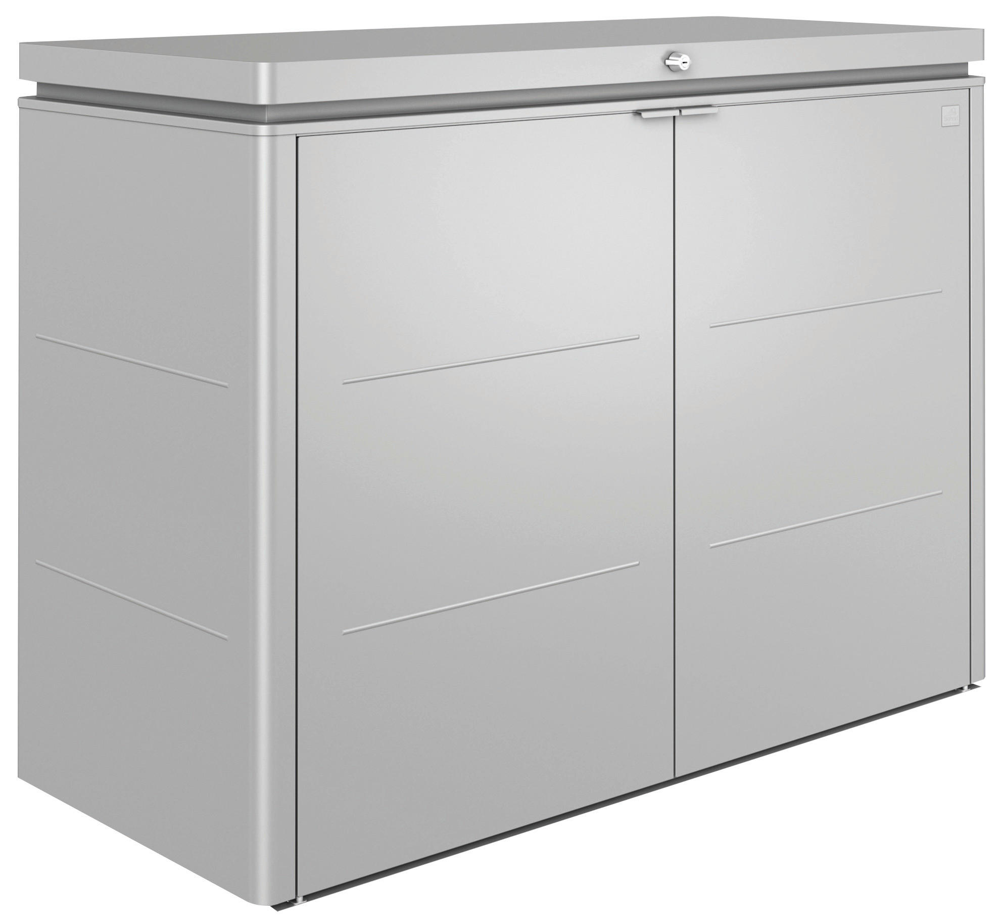 GARTENBOX 160/118/70 cm  - Silberfarben, Design, Metall (160/118/70cm) - Biohort