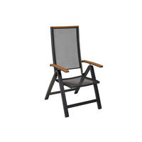 GARTENKLAPPSESSEL in Metall, Kunststoff Graphitfarben, Naturfarben  - Graphitfarben/Naturfarben, KONVENTIONELL, Kunststoff/Metall (59,5/115/71cm) - Gardenson