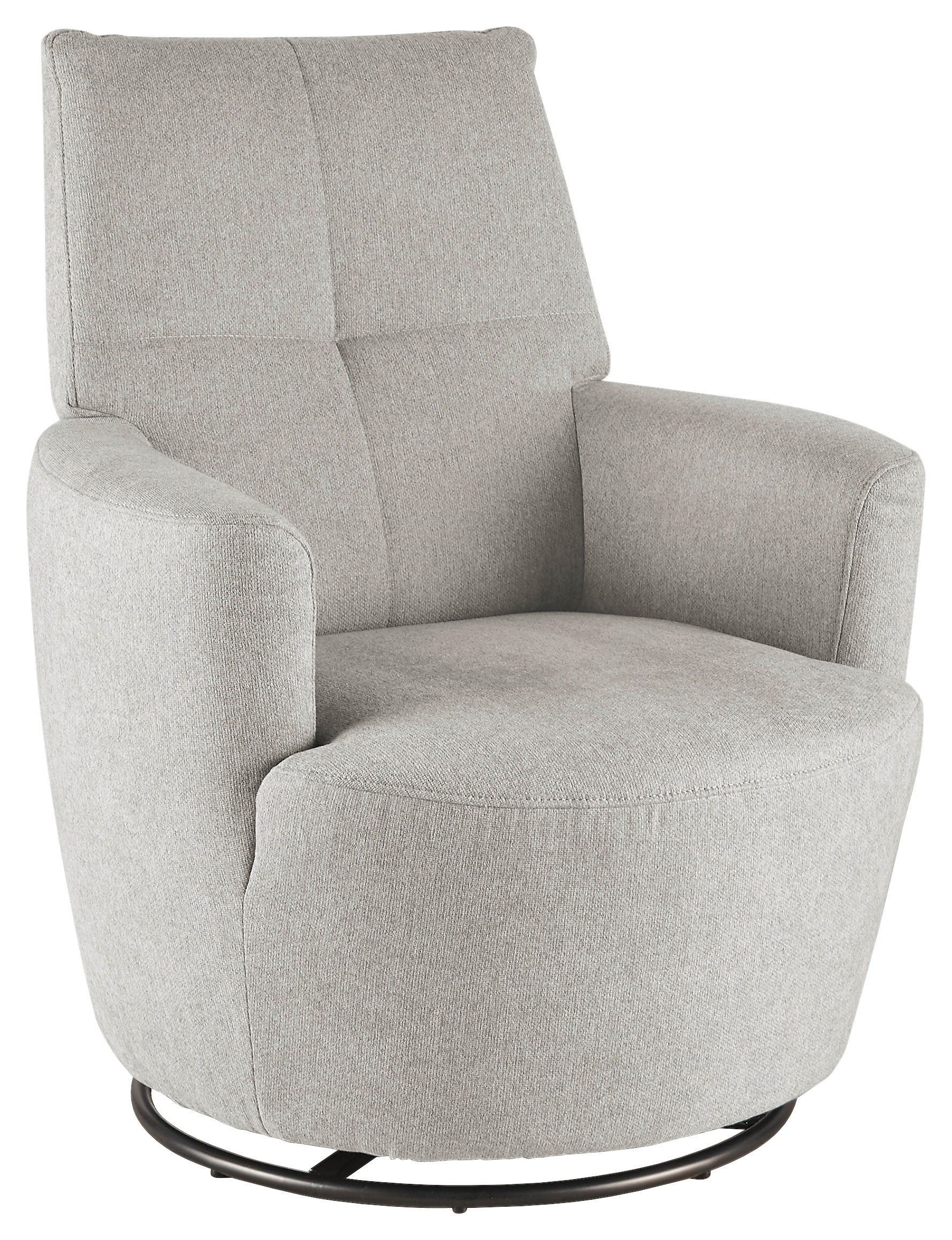 SESSEL Webstoff Hellgrau    - Hellgrau/Schwarz, Design, Textil/Metall (80/96/88cm) - SetOne by Musterring