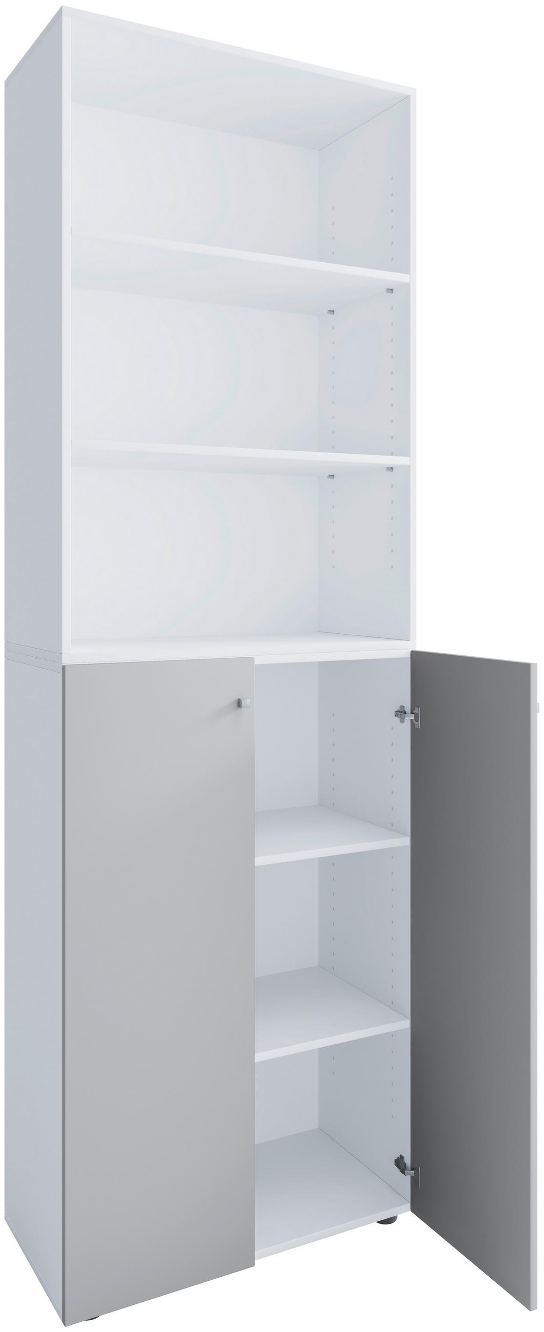 AKTENSCHRANK 70/220/39 cm  - Weiß/Grau, Design, Holzwerkstoff (70/220/39cm) - MID.YOU