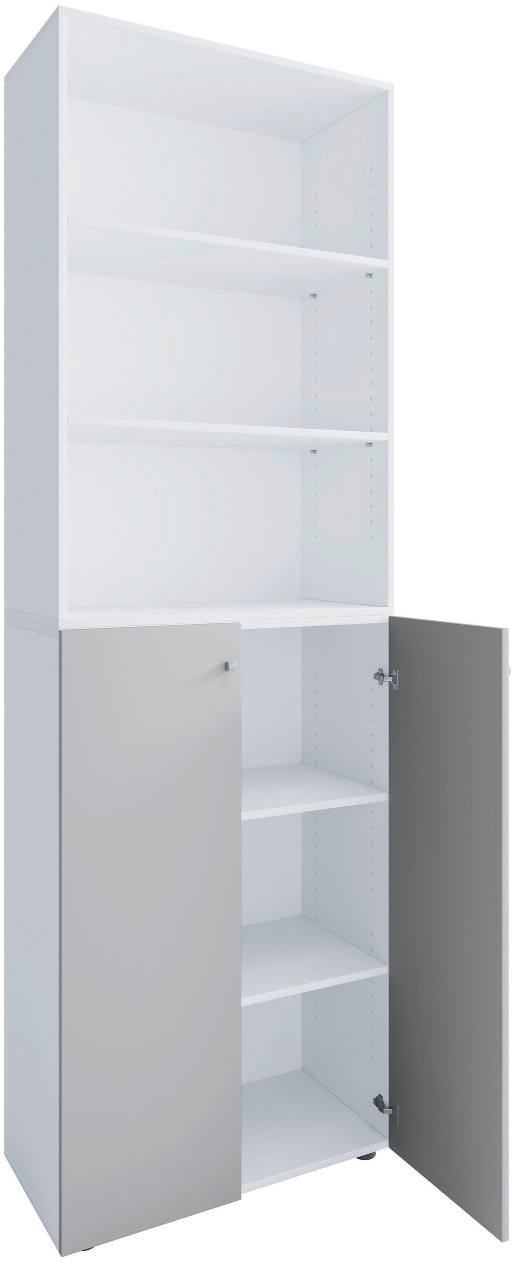 AKTENSCHRANK 70/220/39 cm  - Weiß/Grau, Design, Holzwerkstoff (70/220/39cm) - MID.YOU