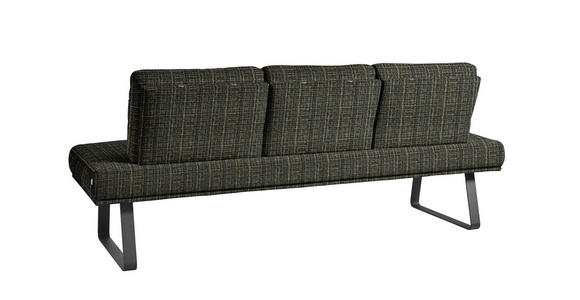 SITZBANK 209/92/78 cm in Grün, Schwarz - Schwarz/Grün, Design, Textil/Metall (209/92/78cm) - Dieter Knoll
