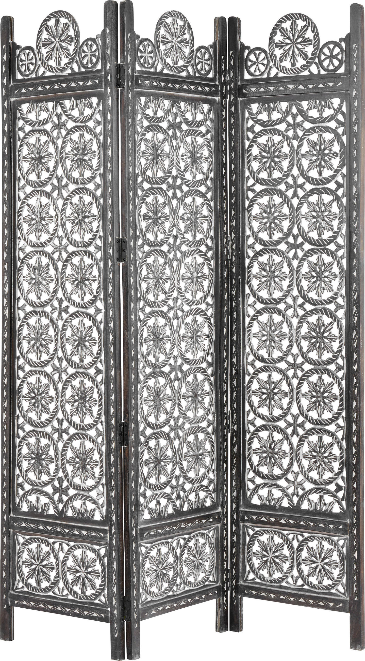 PARAVAN  in lemn  gri, alb  - alb/gri, Basics, lemn (135/180cm) - Ambia Home