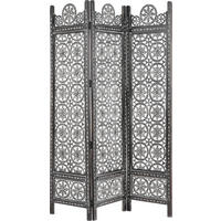 Paravan, lemn  gri, alb  - alb/gri, Basics, lemn (135/180cm) - Ambia Home