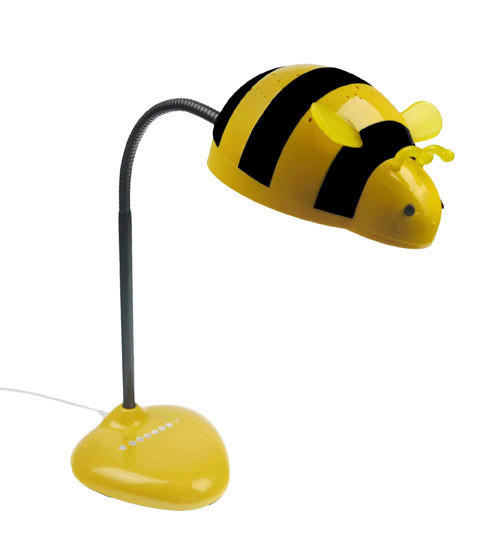 DĚTSKÁ STOLNÍ LAMPIČKA, 43/14/40 cm - černá/žlutá, Design, kov/plast (43/14/40cm)