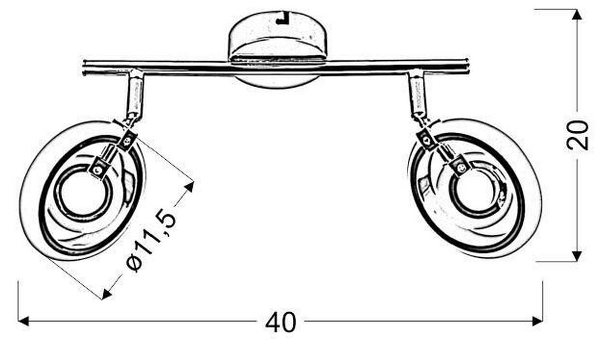 DECKENLEUCHTE Celt 10/40/20 cm  - Chromfarben, Design, Metall (10/40/20cm)