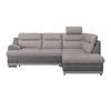 WOHNLANDSCHAFT in Velours Grau, Hellgrau  - Chromfarben/Hellgrau, Konventionell, Textil/Metall (264/217cm) - MID.YOU