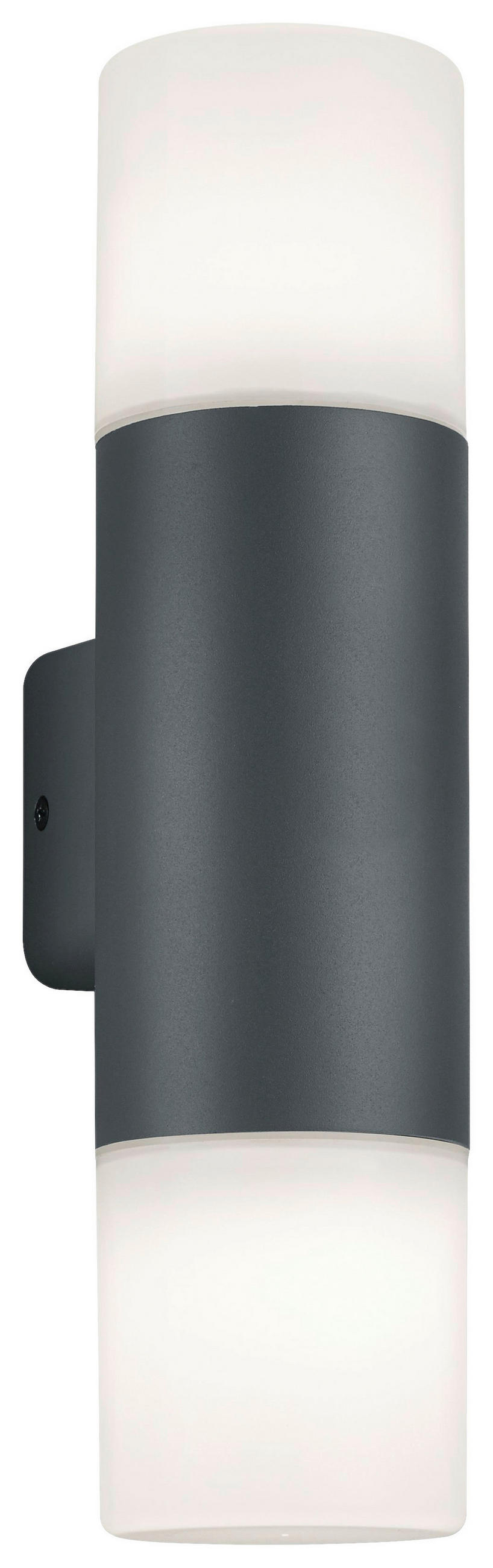 AUßENWANDLEUCHTE 8,5/33 cm   - Anthrazit/Weiß, Basics, Kunststoff/Metall (8,5/33cm) - Trio Leuchten