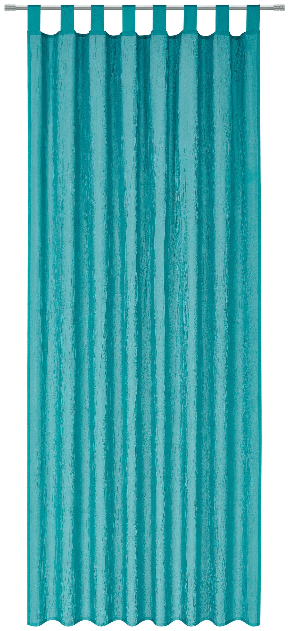 ZÁVĚS S POUTKY, neprůsvitné, 135/245 cm - tyrkysová, Design, textil (135/245cm) - Boxxx