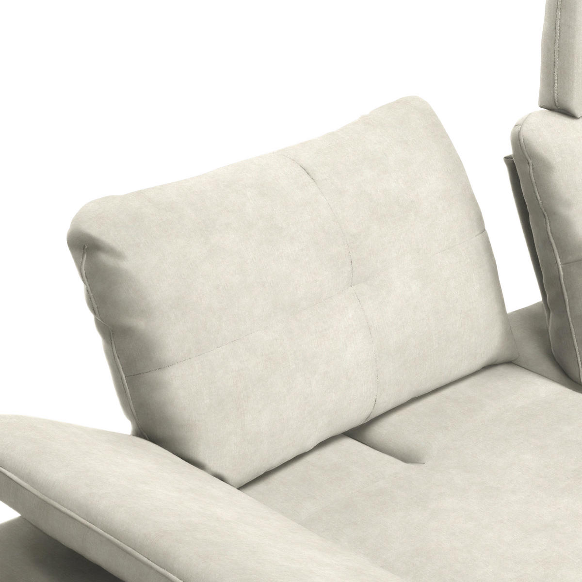 ECKSOFA in Velours Beige  - Beige/Schwarz, Design, Textil/Metall (301/179cm) - Chilliano
