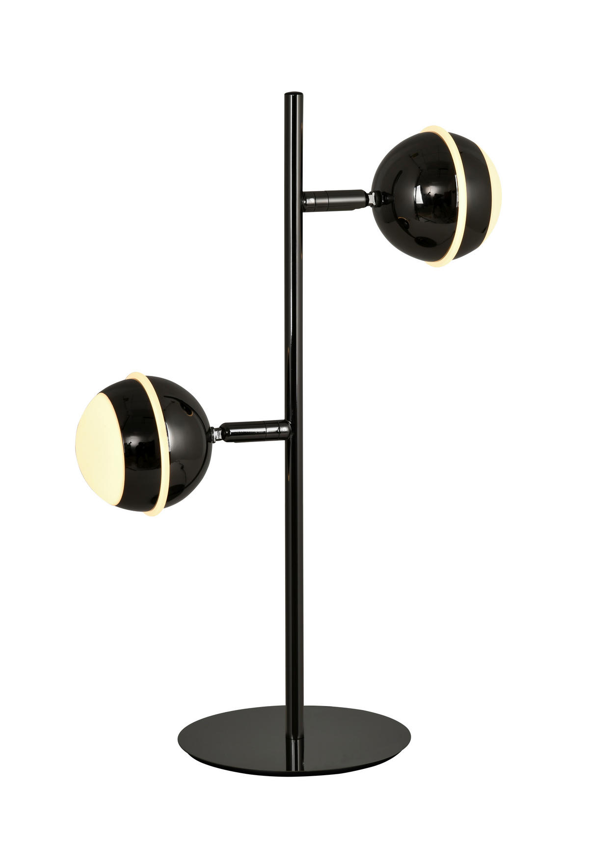 LED-TISCHLEUCHTE Biarritz 24/42/15 cm  - Schwarzchrom, Design, Kunststoff/Metall (24/42/15cm)